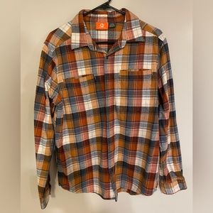 Orange and grey Merrell flannel